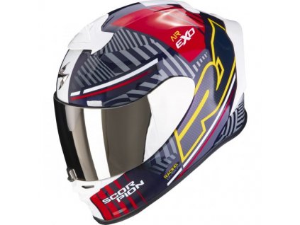 Prilba Scorpion EXO-R1 Evo Air Victory Red Blue Yellow