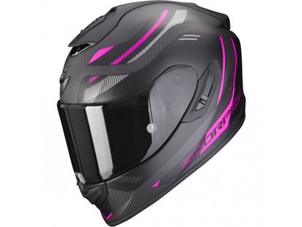 Prilba Scorpion EXO-1400 Evo Carbon Air Kydra Matt Black Pink