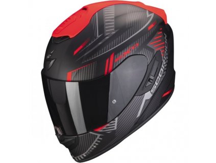 Prilba Scorpion EXO-1400 Evo Air Shell Matt Black Red