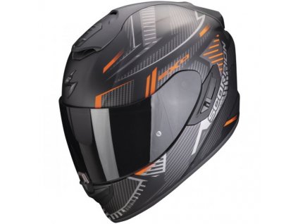 Prilba Scorpion EXO-1400 Evo Air Shell Matt Black Orange