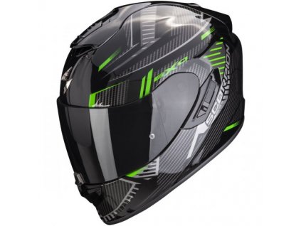 Prilba Scorpion EXO-1400 Evo Air Shell Matt Black Green