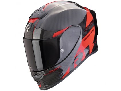 Prilba Scorpion EXO R1 Evo Carbon Air Rally Black Red