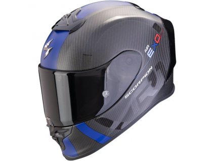 Prilba Scorpion EXO R1 Evo Carbon Air MG Matt Black Blue