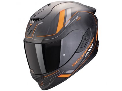Prilba Scorpion EXO 1400 Evo II Carbon Air Mirage Matt Black Orange