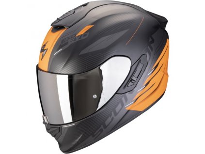 Prilba Scorpion EXO 1400 Evo II Air Luma Matt Black Orange