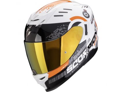Prilba Scorpion EXO 520 Evo Air Titan White Orange