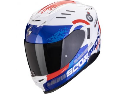Prilba Scorpion EXO 520 Evo Air Titan White Blue Red