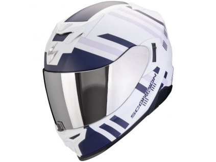 Prilba Scorpion EXO 520 Evo Air Banshee Matt White Blue Purple