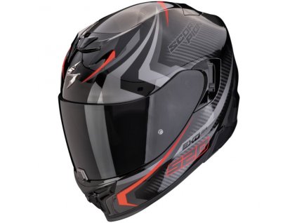 Prilba Scorpion EXO 520 Evo Air Terra Black Silver Red