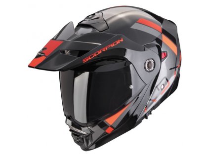 Prilba Scorpion ADX 2 Galane Silver Black Red