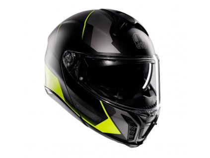 Prilba AGV Tourmodular Perception Matt Black Yellow Fluo