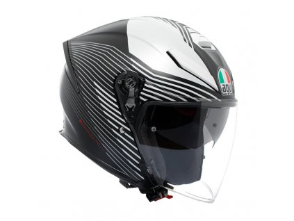 Prilba AGV K5 JET EVO Control Matt Black White