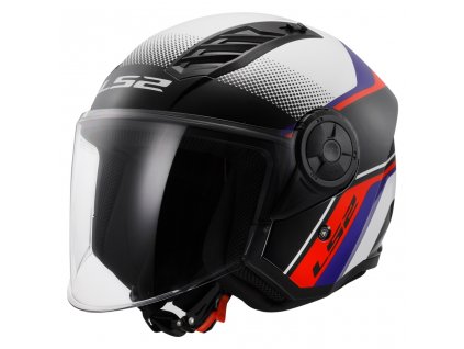 Prilba LS2 OF616 AIRFLOW II RUSH WHITE BLUE RED 06