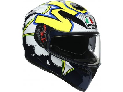 Prilba AGV K-3 SV Bubble Blue White Yellow Fluo