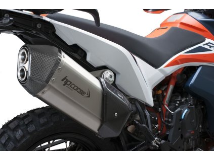 Výfuk HP CORSE KTM 890 ADVENTURE L R RALLY 2021 2024 SPS CARBON SHORT TITANIUM KTSPSS89ADVT AB