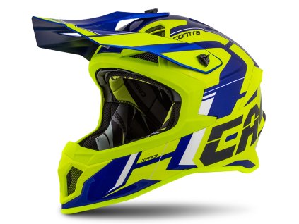 Prilba CASSIDA Cross Pro 2 CONTRA Fluo žltá modrá čierna biela