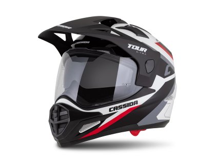 Prilba CASSIDA Tour 2.0 X TRA Biela červená čierna