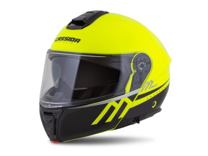 Prilba CASSIDA MODULO 2.1 Compass Fluo žltá čierna strieborná