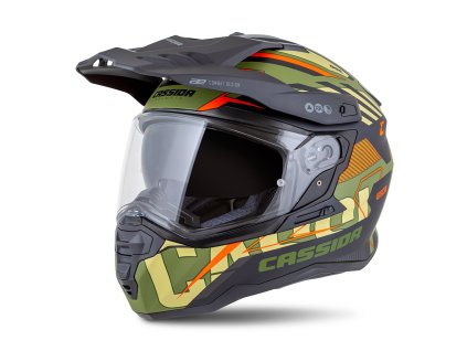 Prilba CASSIDA ROAD RUNNER TechniX Zelená matná čierna šedá