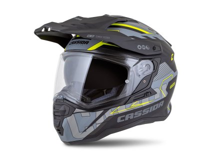 Prilba CASSIDA ROAD RUNNER TechniX Šedá matná čierna žltá
