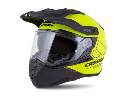 Prilba CASSIDA ROAD RUNNER Dual Fluo žltá čierna