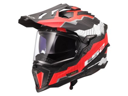 Prilba LS2 MX701 Explorer C TRICK WHITE RED 06