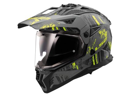 Prilba LS2 MX702 PIONEER II CRAZY M.BLACK H V YELL. 06
