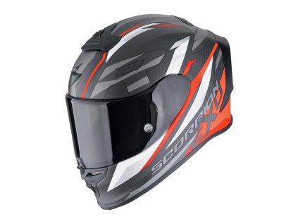 Prilba Scorpion EXO R1 Evo Carbon Air RUNNER Matt Black Red