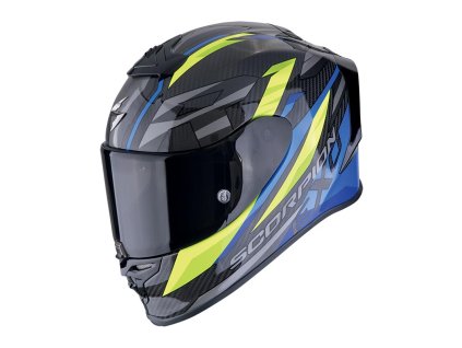 Prilba Scorpion EXO R1 Evo Carbon Air RUNNER Black Blue Neon Yellow