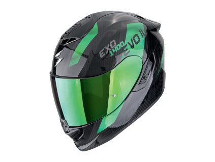 Prilba Scorpion EXO 1400 Evo II Carbon Air PLATTED Black Green
