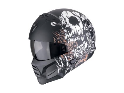 Prilba Scorpion EXO COMBAT II GENESIS Matt Black White Gold