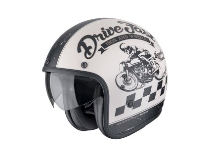 Prilba Scorpion Belfast EVO DRIVE FAST Matt Cream Black