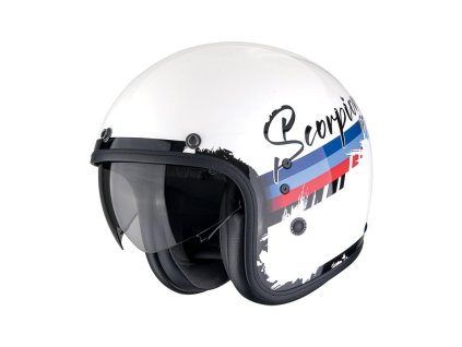 Prilba Scorpion Belfast EVO ADONIS White Red Blue
