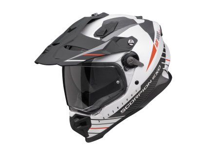 Prilba Scorpion ADF 9000 AIR FEAT Matt White Black Red