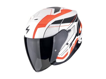 Prilba Scorpion EXO Z1 VUE Matt White Red Black