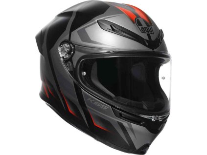 Prilba AGV K6 S Karve Matt Black Grey Red