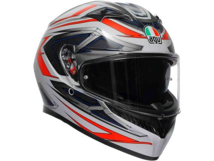 Prilba AGV K3 Space Matt White Red Fluo