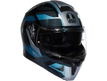 Prilba AGV STREETmodular Ledro Matt Black Powder Blue
