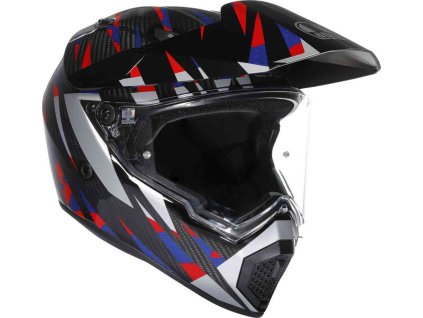 Prilba AGV AX 9 STEPPA CARBON Red Blue