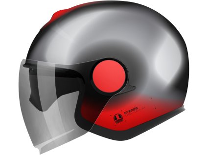 Prilba AGV ETERES Levanto Black Silver Red 1