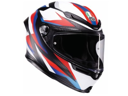 Prilba AGV K6 S Timewarp Matt Black Red Blue