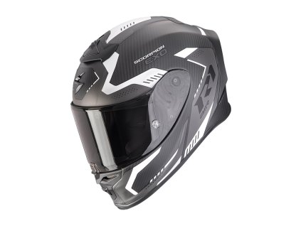 Prilba Scorpion EXO R1 Evo Carbon Air PROPEL Matt Black Silver