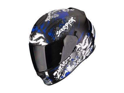 Prilba Scorpion EXO 491 SPECTOR Matt Black Blue