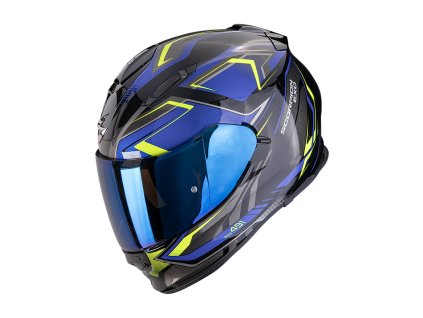 Prilba Scorpion EXO 491 ZUMO Black Blue neon Yellow