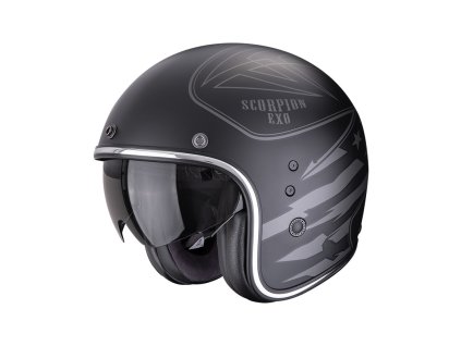 Prilba Scorpion Belfast EVO DAWG Matt Black Silver
