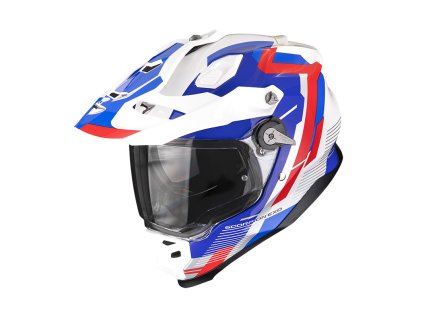 Prilba Scorpion ADF 9000 AIR PATROL White Blue Red