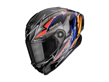 Prilba Scorpion EXO RACE AIR MOVE ON Black Blue Orange