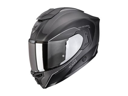 Prilba Scorpion EXO 1500 CARBON AIR MUNDI Matt Black Silver