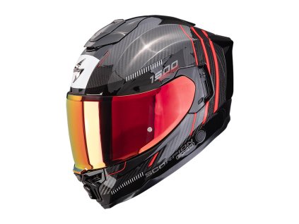 Prilba Scorpion EXO 1500 CARBON AIR ZITY Black Red