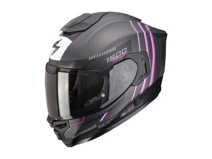 Prilba Scorpion EXO 1500 CARBON AIR ZITY Matt Black Pink